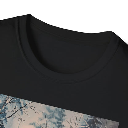 Winter's Embrace: Wonderland Painting T-shirt Snowy Wonderland T-Shirt