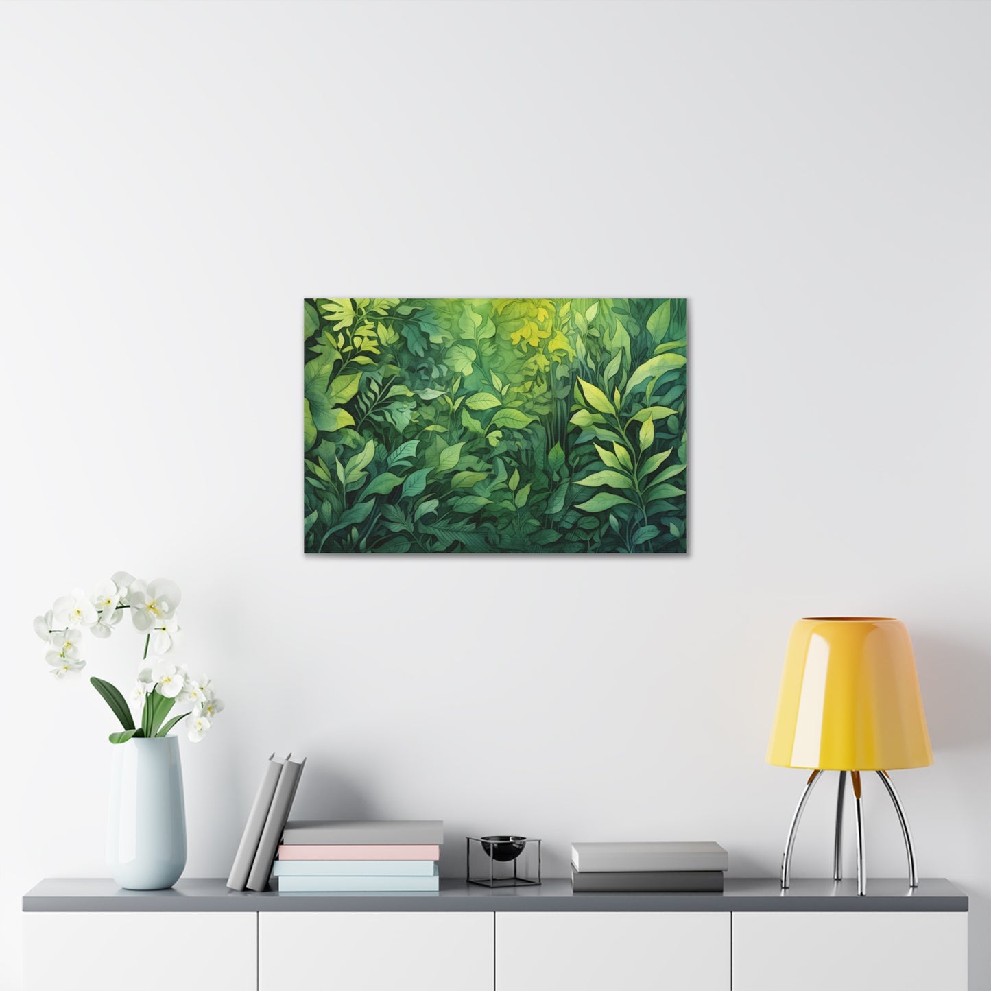 Summer Foliage Watercolor Canvas Print