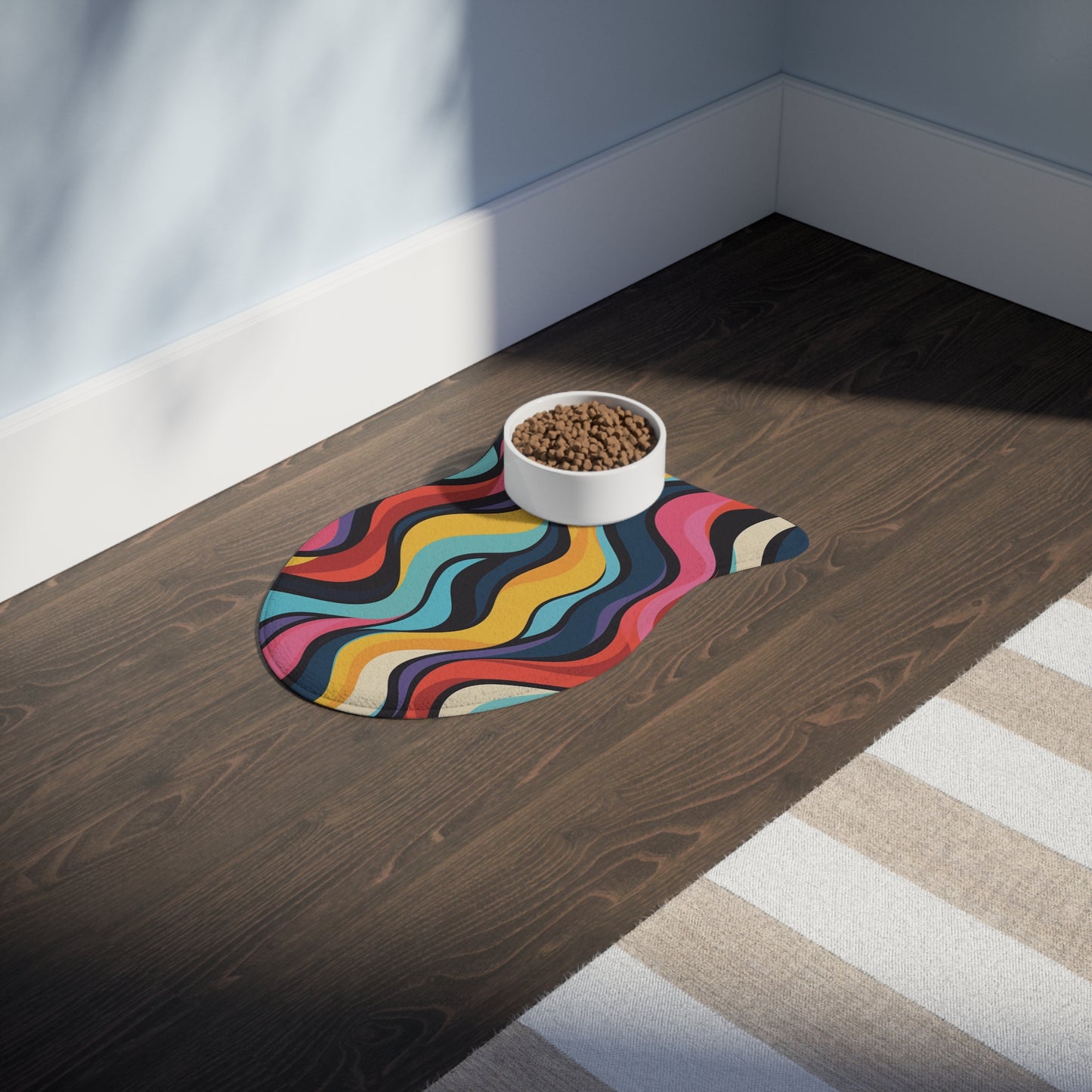 Retro Waves Pet Feeding Mat