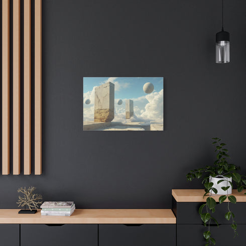 Surreal Dreamscape with Levitating Objects — Canvas Wall Art — Product Detail View 8