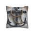 Nautical Anchor — Faux Suede Cushion Cover — Double-Sided Back & Concealed Zip Detail