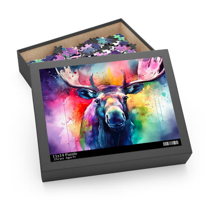 "Majestic Moose Jigsaw Puzzle - Peaceful nature scene with a stunning moose in its habitat"