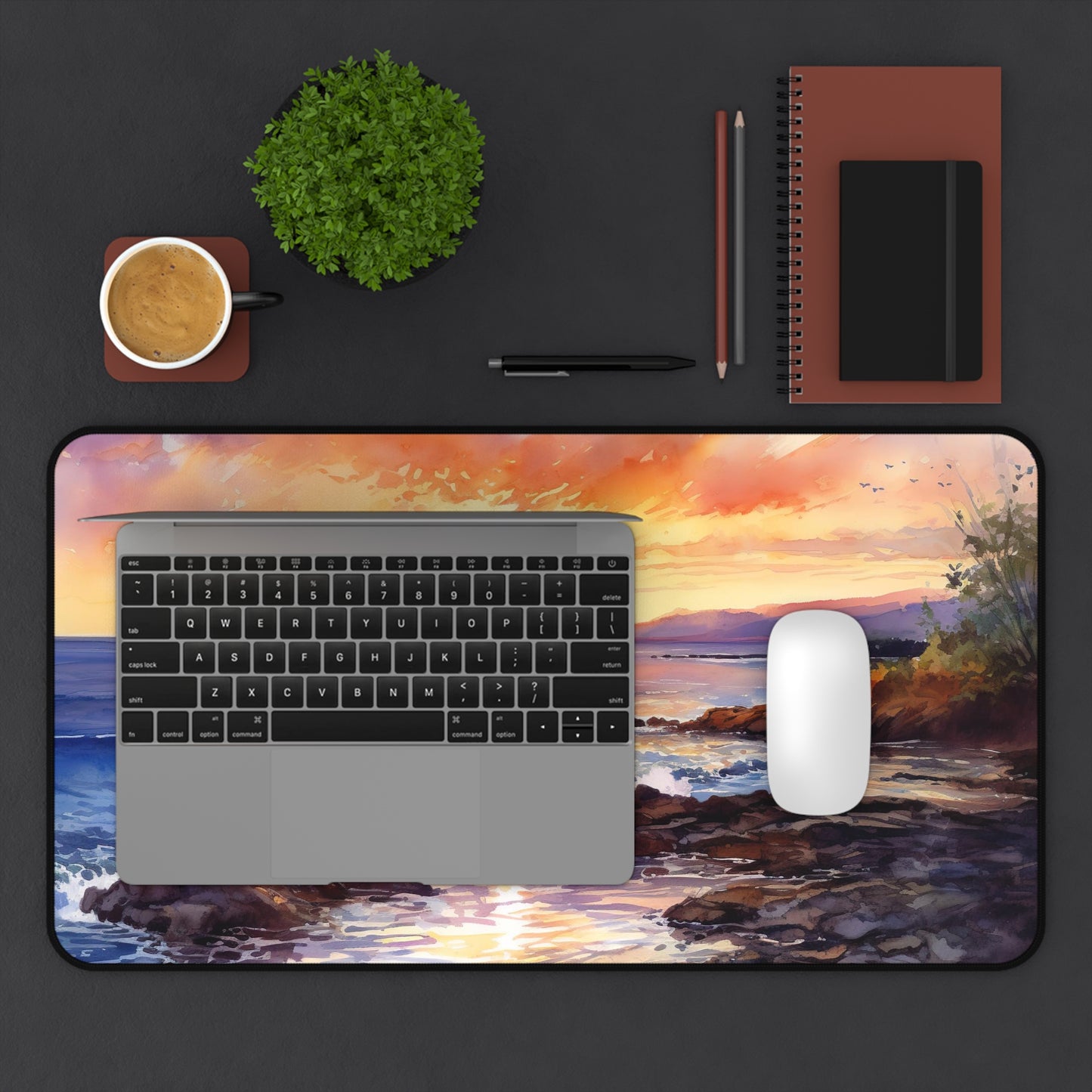 "Ocean Sunrise Desk Mat - Bring the beach to your workspace with this serene sunrise design, stay inspired all day"