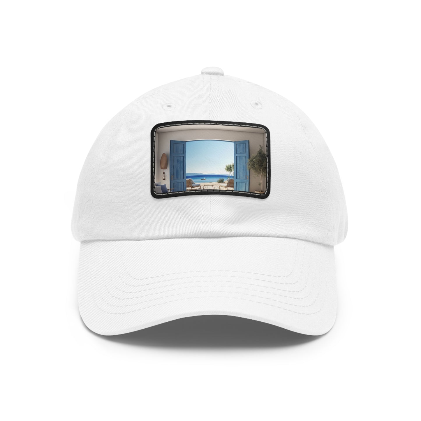 Wooden Blue Window Baseball Cap