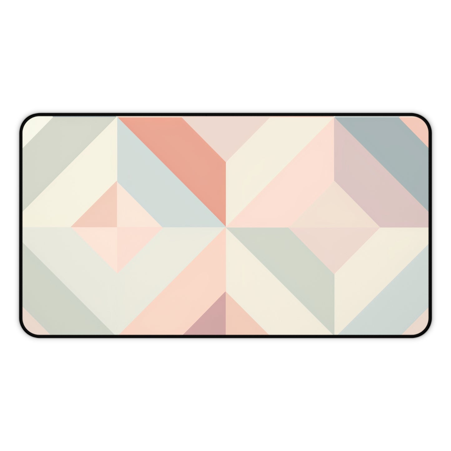 "Pastel Geometrics desk mat for modern workspace decor"