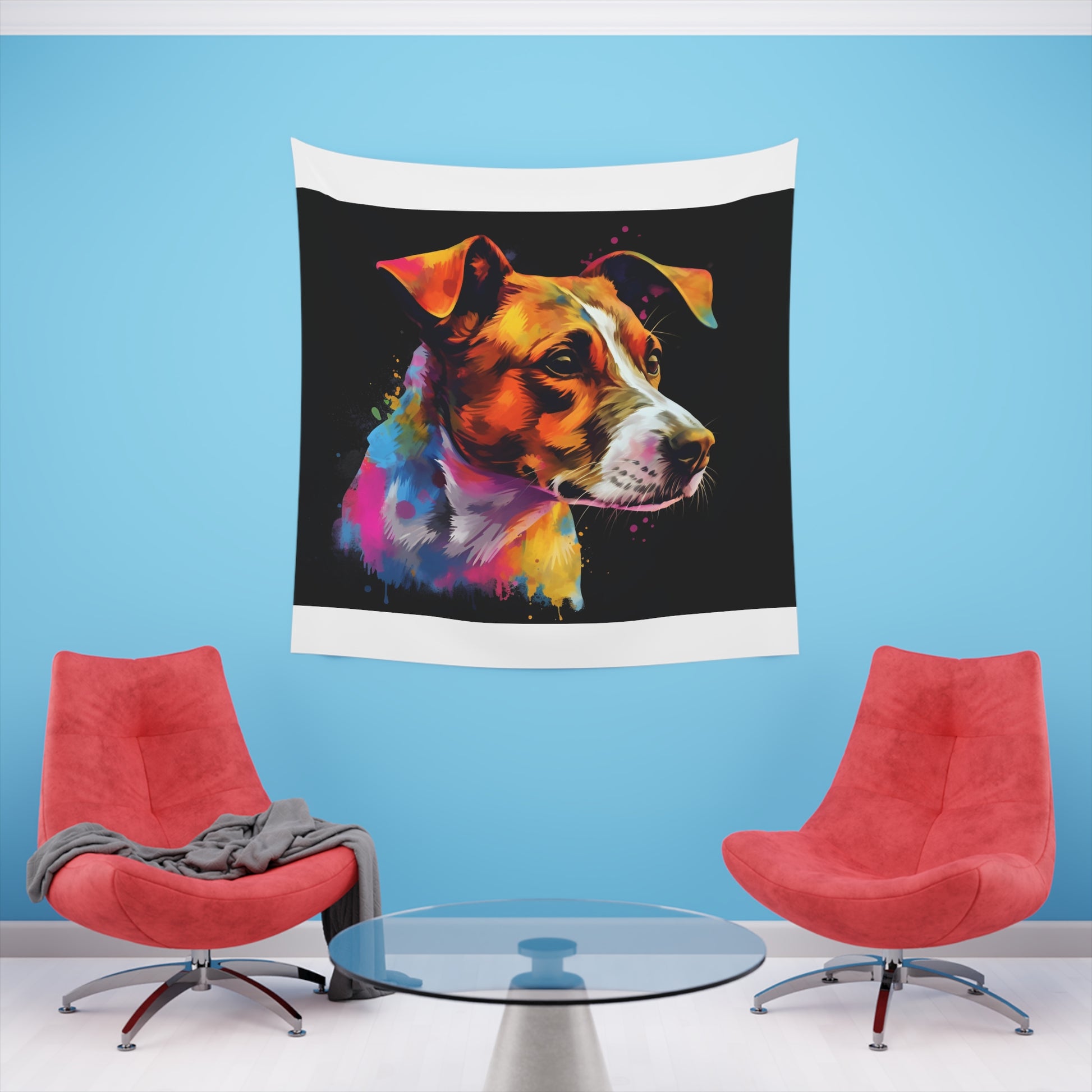 "Jack Russell Terrier Tapestry: Celebrate Playful Spirit & Energy - High-Quality, Stylish, Perfect for All Seasons - Great Gift - Available in 34" x 40" and 57" x 57""