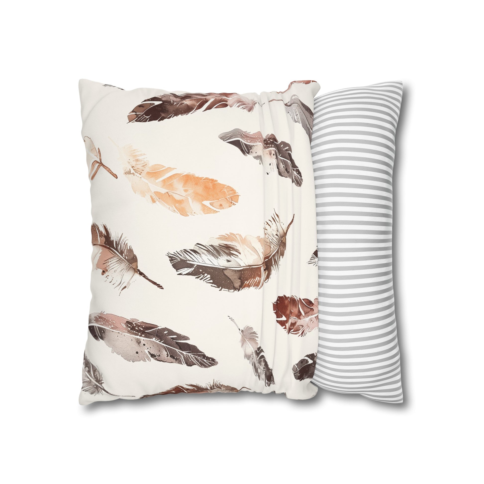 "Boho Feathers Pillow Case - Transform your bedroom with trendy feather pattern, elevate your sleep space"