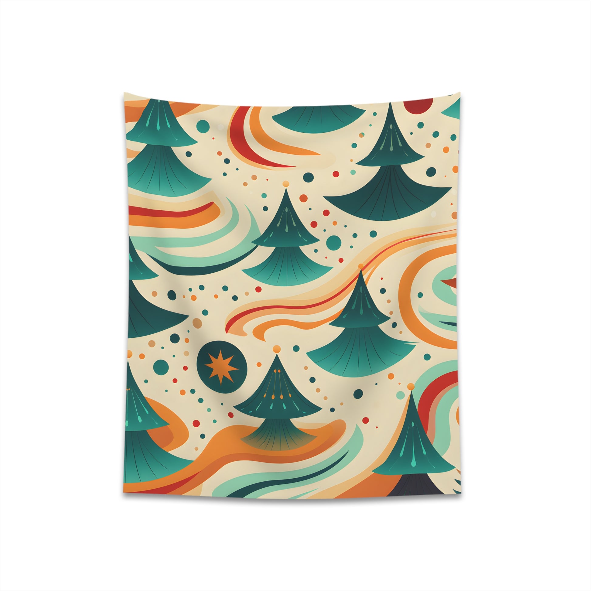 "Ocean Groove Retro Surf Tapestry: Vibrant 70s-Inspired Marine Design - Perfect for All Seasons"