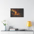 A Forest Fire Raging with Wildlife Fleeing Stretched Canvas Wall Art