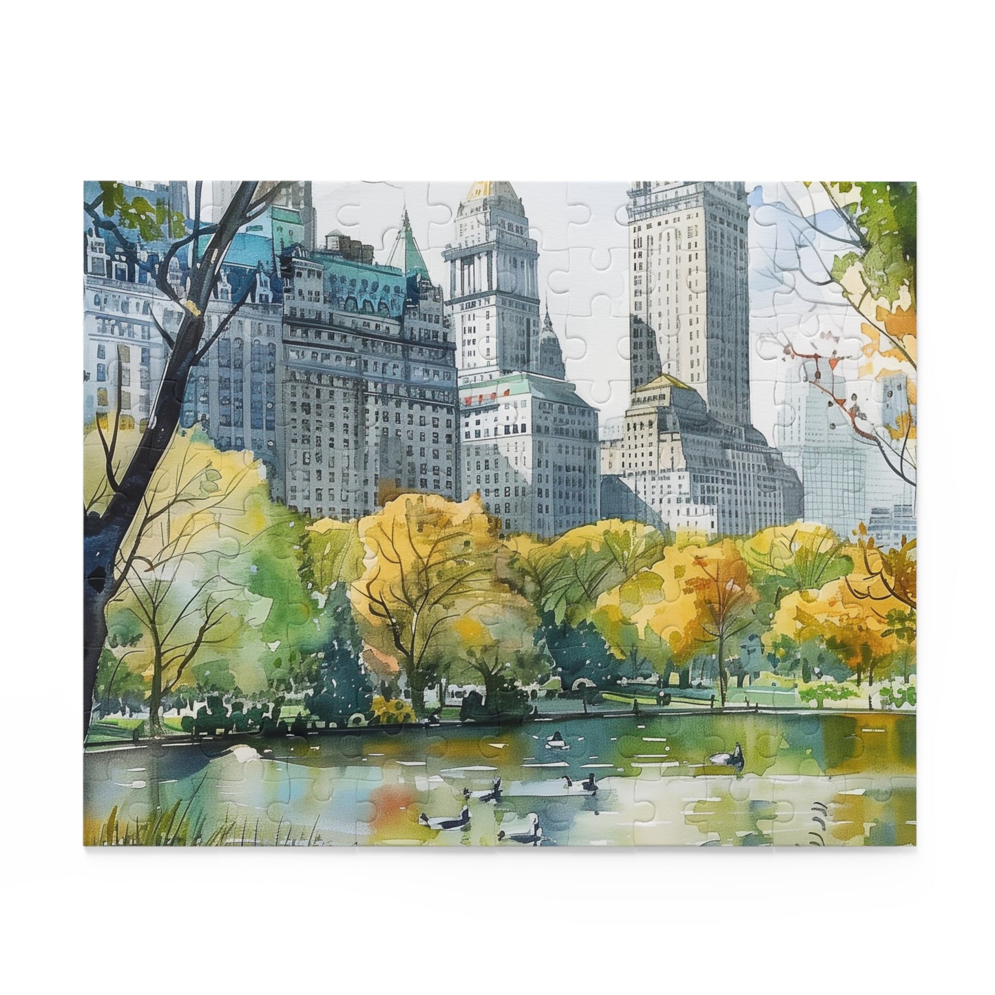 Central Park Watercolor Jigsaw Puzzle