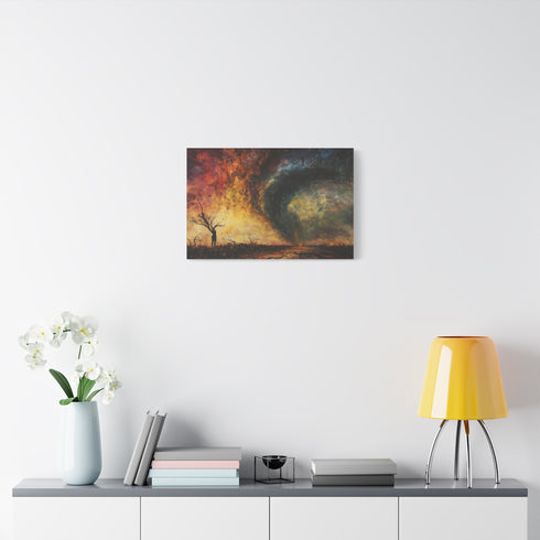 Tornado Fine Art — Canvas Wall Art — Kiln-Dried Pine Frame & Ready-to-Hang Back View