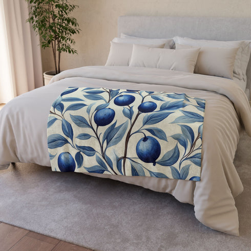 William Morris Willow Bough Botanical Plush Fleece Throw Blanket - View 6 | Prints With Passion
