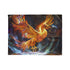 Holographic Phoenix Beneath Glass Dome Plush Fleece Throw Blanket