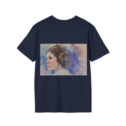 Princess Leia Watercolor Tee: Galactic Glamour