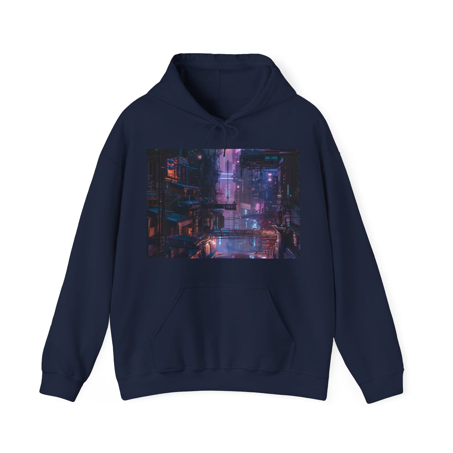 Techno Tropics: Where Nature Reclaims the City in This Cyberpunk Hoodie