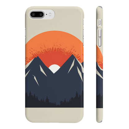 Mountain Dawn: Minimalist Landscape Phone Case