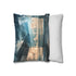 Storm Breaking Through Layered Dimension — 40×40 Cushion Cover — Soft Brushed Fabric Texture Close-Up