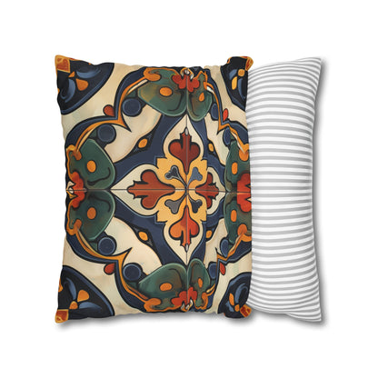 Luxurious Artisan Tiles Pillowcase with Seamless Pattern for Elegant Sleep Space