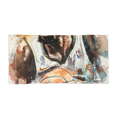 Hit the beach in style with this Kevin Durant watercolor beach towel. Soft