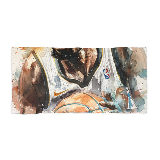 Hit the beach in style with this Kevin Durant watercolor beach towel. Soft