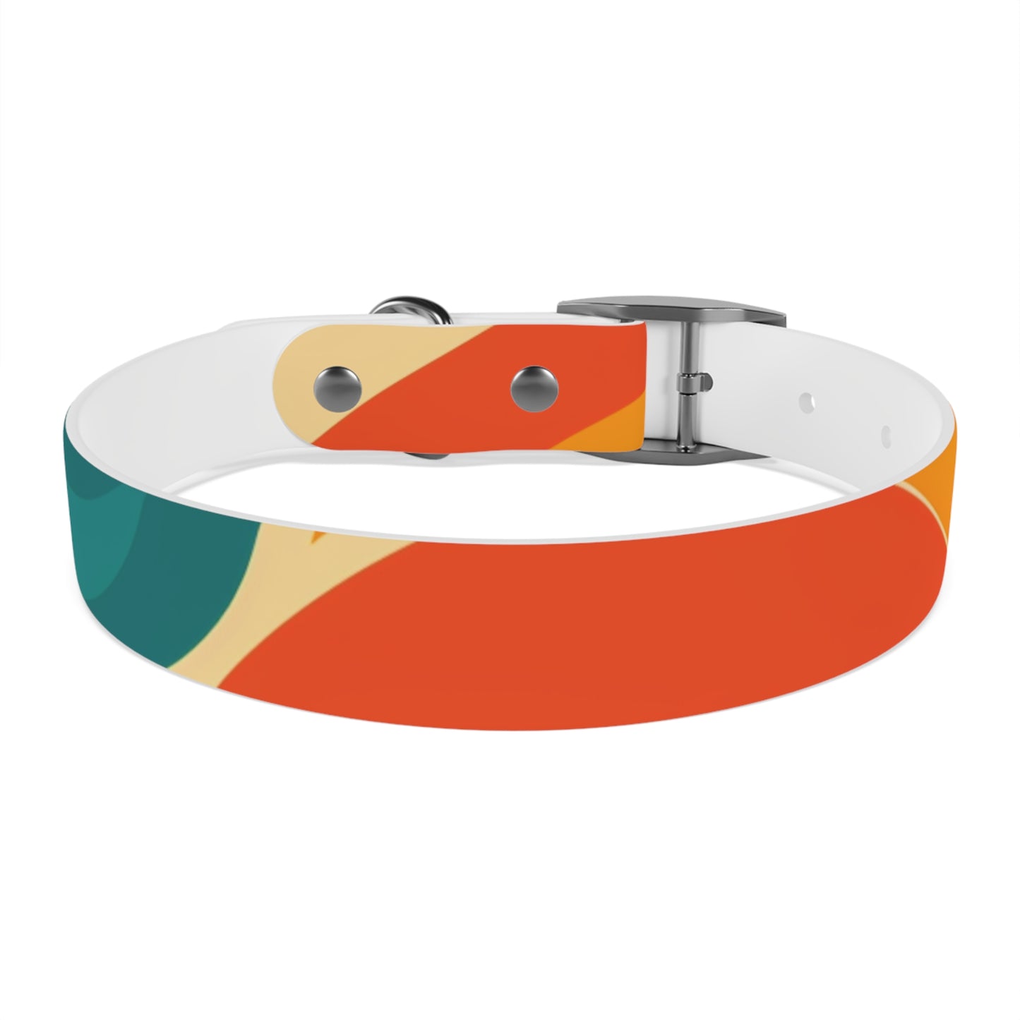 Retro Waves Dog Collar: Colorful & Vibrant Design