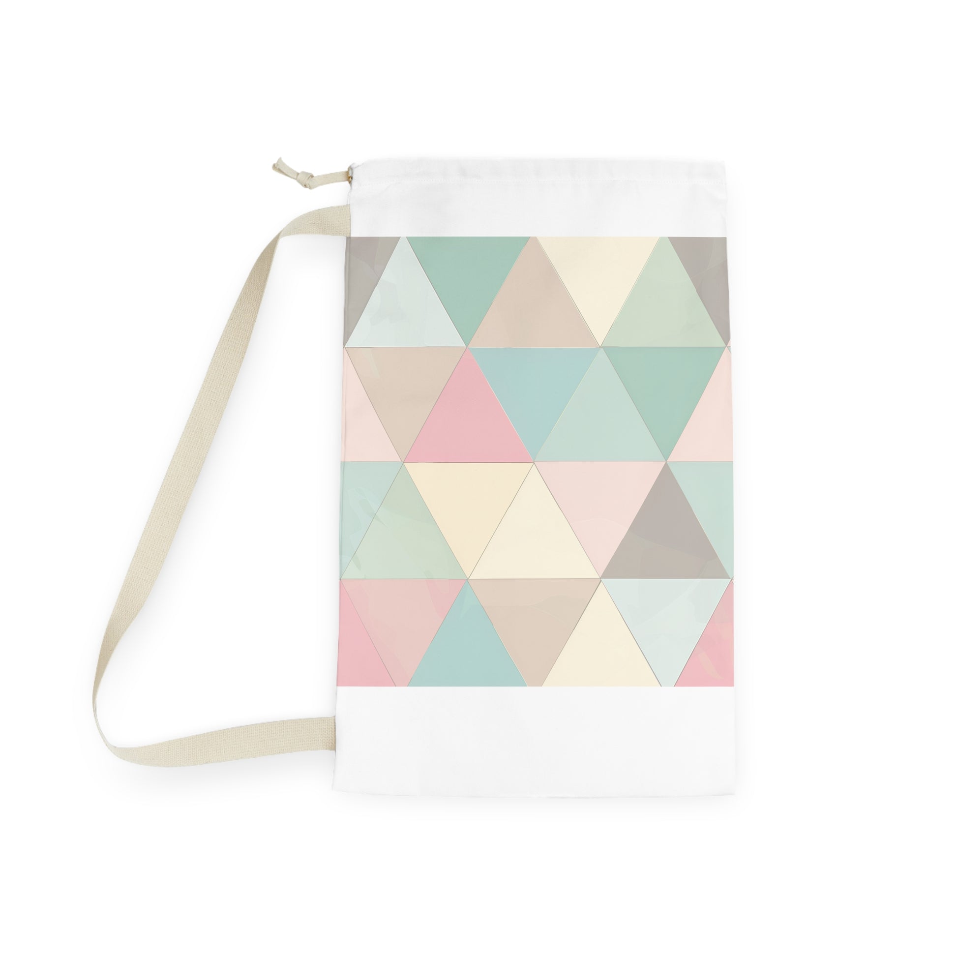 "Modern Pastel Geometrics Laundry Bag for Stylish Laundry Transport"