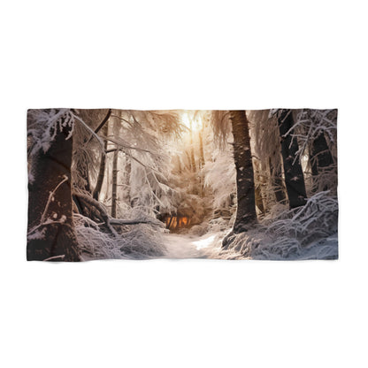 Winter Forest Beach Towel