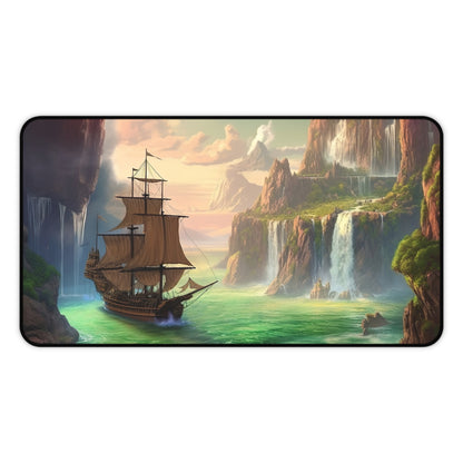 "Enchanted Neverland Desk Mat - Whimsical Peter Pan inspired design for magical workspaces"