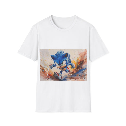 Sonic Watercolor Tee: A Speedy Splash