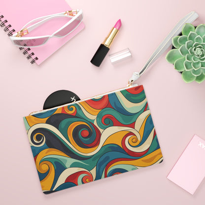 Retro Waves Clutch Bag