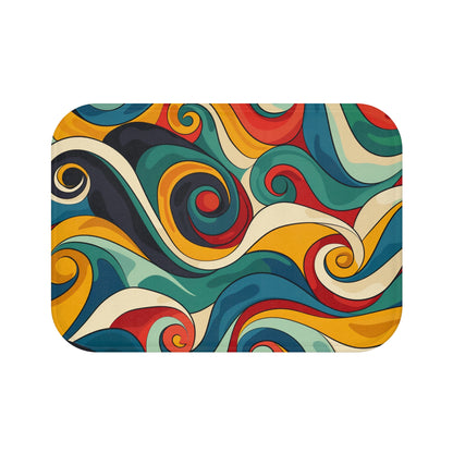 Retro Waves Bath Mat | Bath Mats | Bath, Bathroom, Home & Living, Indoor, Sublimation | Prints with Passion