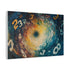 Time Vortex with Melting Numbers — Canvas Wall Art — Side Profile & Stretched Corner Detail