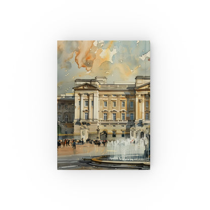 "Royal Reflections: Buckingham Palace Journal - Elegant watercolor cover, perfect for capturing royal memories and historical reflections. Makes a great gift!"