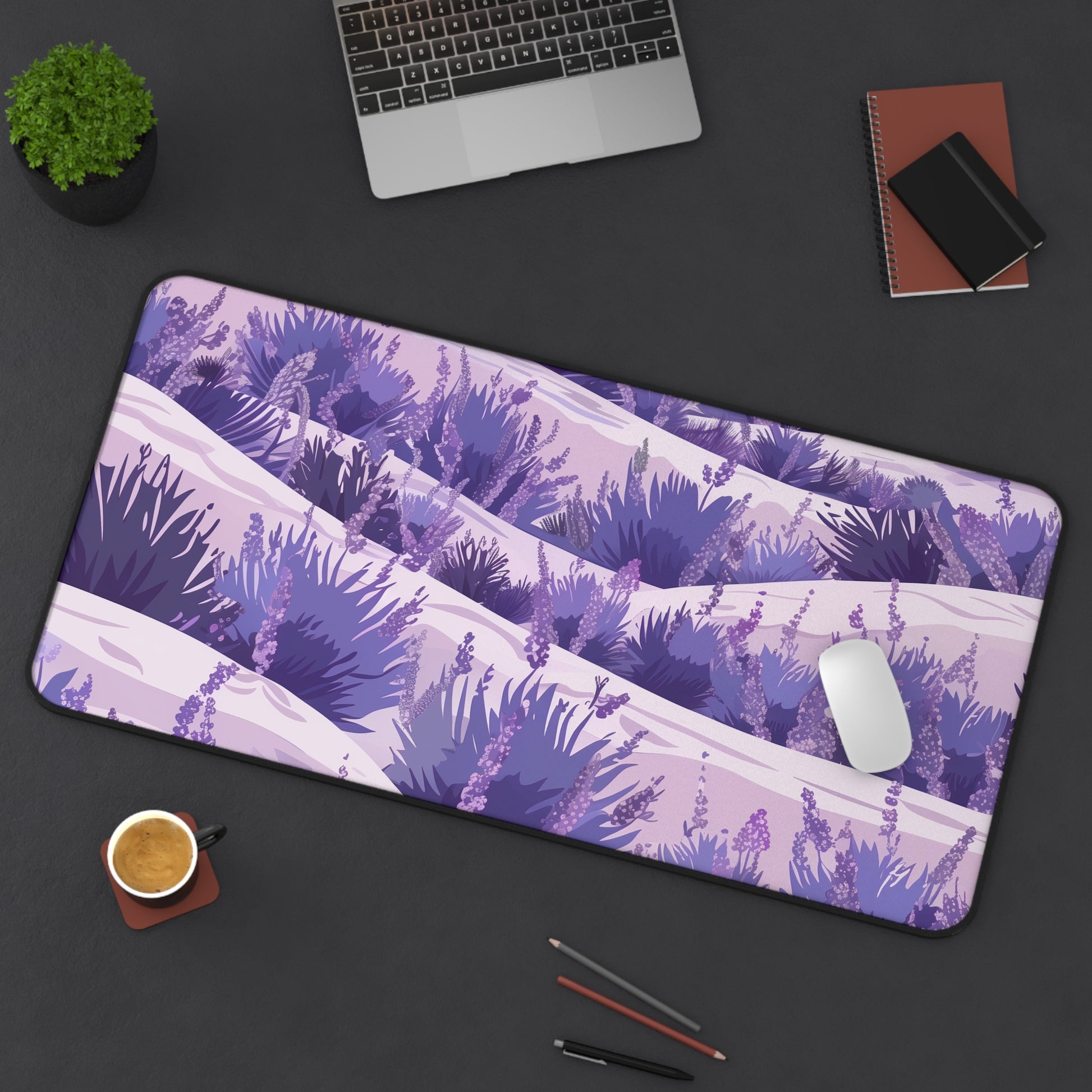 Lavender Fields Desk Mat | Desk Mat | Accessories, Back-to-School, Desk, Fall Bestsellers, Home & Living, Mouse pad, Mouse Pads, Mousepad, Seasonal Picks, Stationery, TikTok | Prints with Passion