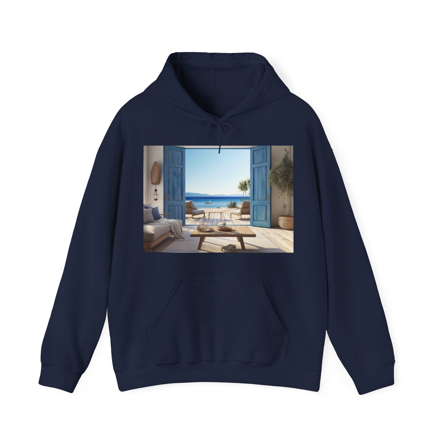 Copy of Serene Open Window Watercolor Hoodie