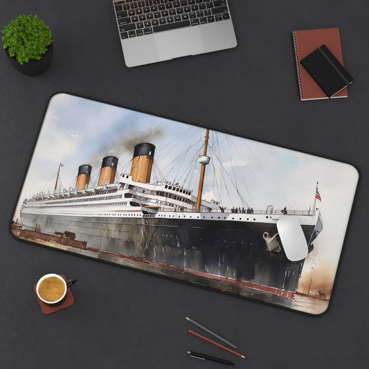 Titanic Ship Desk Mat | Desk Mat | Accessories, Back-to-School, Desk, Fall Bestsellers, Home & Living, Mouse pad, Mouse Pads, Mousepad, Seasonal Picks, Stationery, TikTok | Prints with Passion