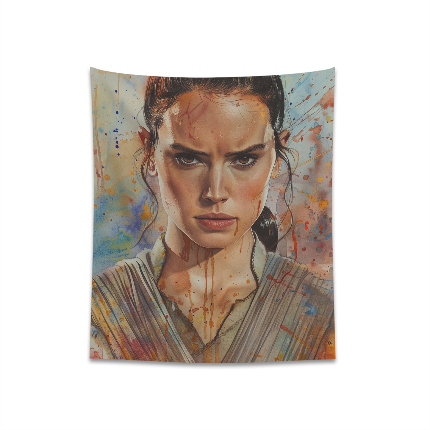 Star Wars Rey Tapestry - Powerful heroine in the galaxy, perfect for fans. High-quality material, stylish design. Size: 34" x 40" or 57" x 57". Great gift!