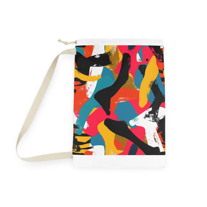 "Modern Abstract Laundry Bag - Vibrant and Stylish Laundry Accessory for Organization"