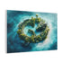 Tropical Island Shaped Like a Dragon — Canvas Wall Art — Side Profile & Stretched Corner Detail
