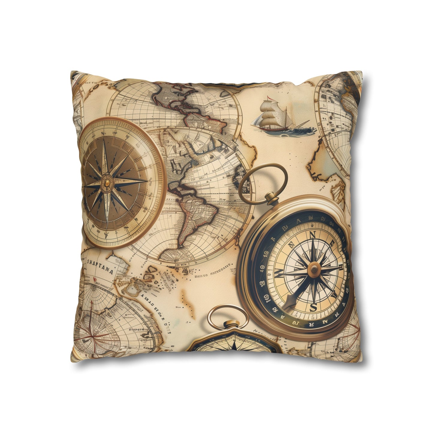 Vintage Maps Pillow Case Set: Explore old-world charm with our intricate map pattern, made from high-quality fabric for a cozy night's sleep.