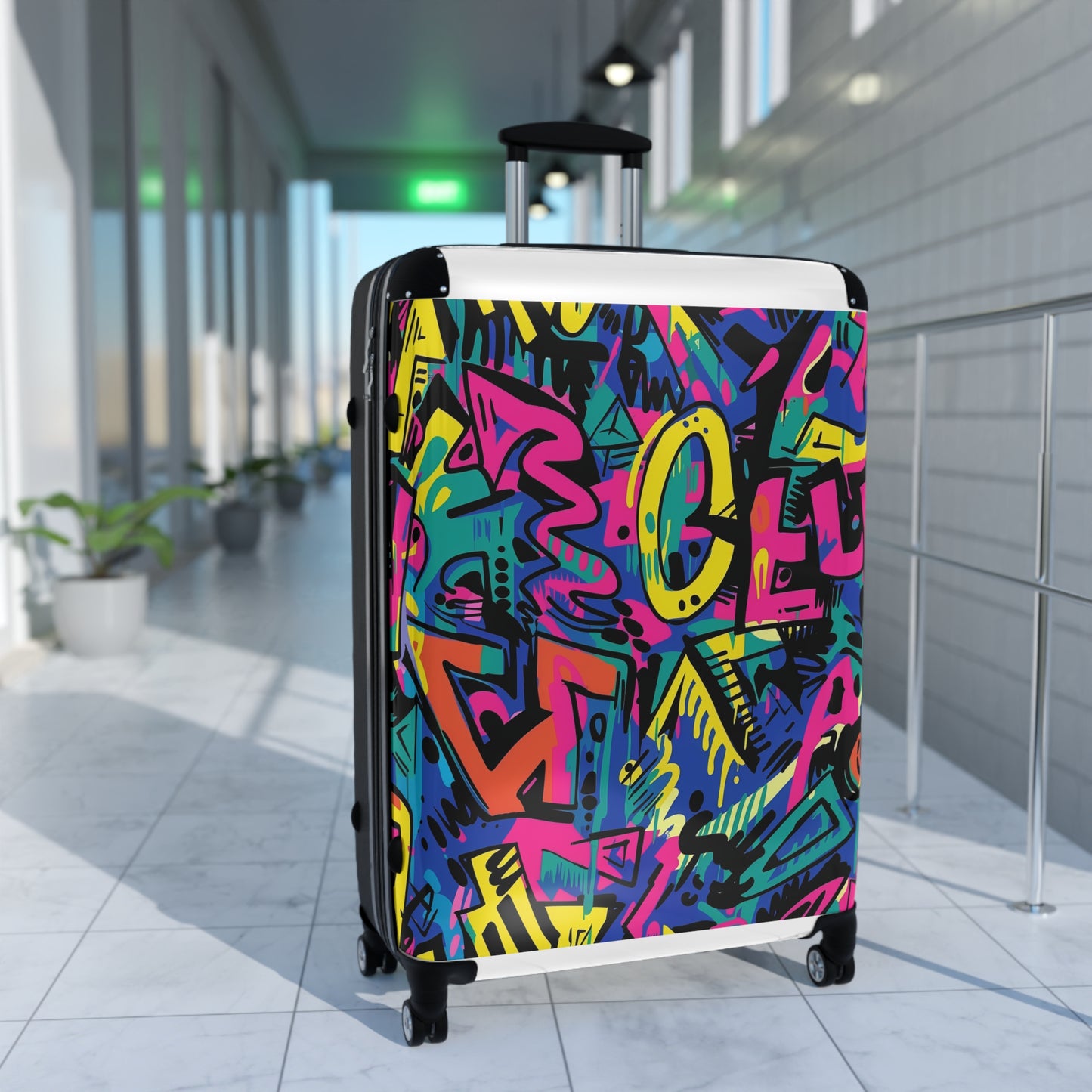 Neon Urban Graffiti Suitcase Collection