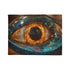 Glass Eye Watching Galactic Core — Plush Fleece Throw Blanket — 300 GSM Plush Coral Fleece Texture Close-Up