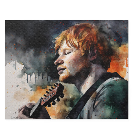 Ed Sheeran Watercolor Jigsaw Puzzle | Puzzle | Back-to-School, Fall Picks, Games, Holiday Picks, Home & Living, Puzzles, TikTok, Valentine's Day, Valentine's Day Picks | Prints with Passion