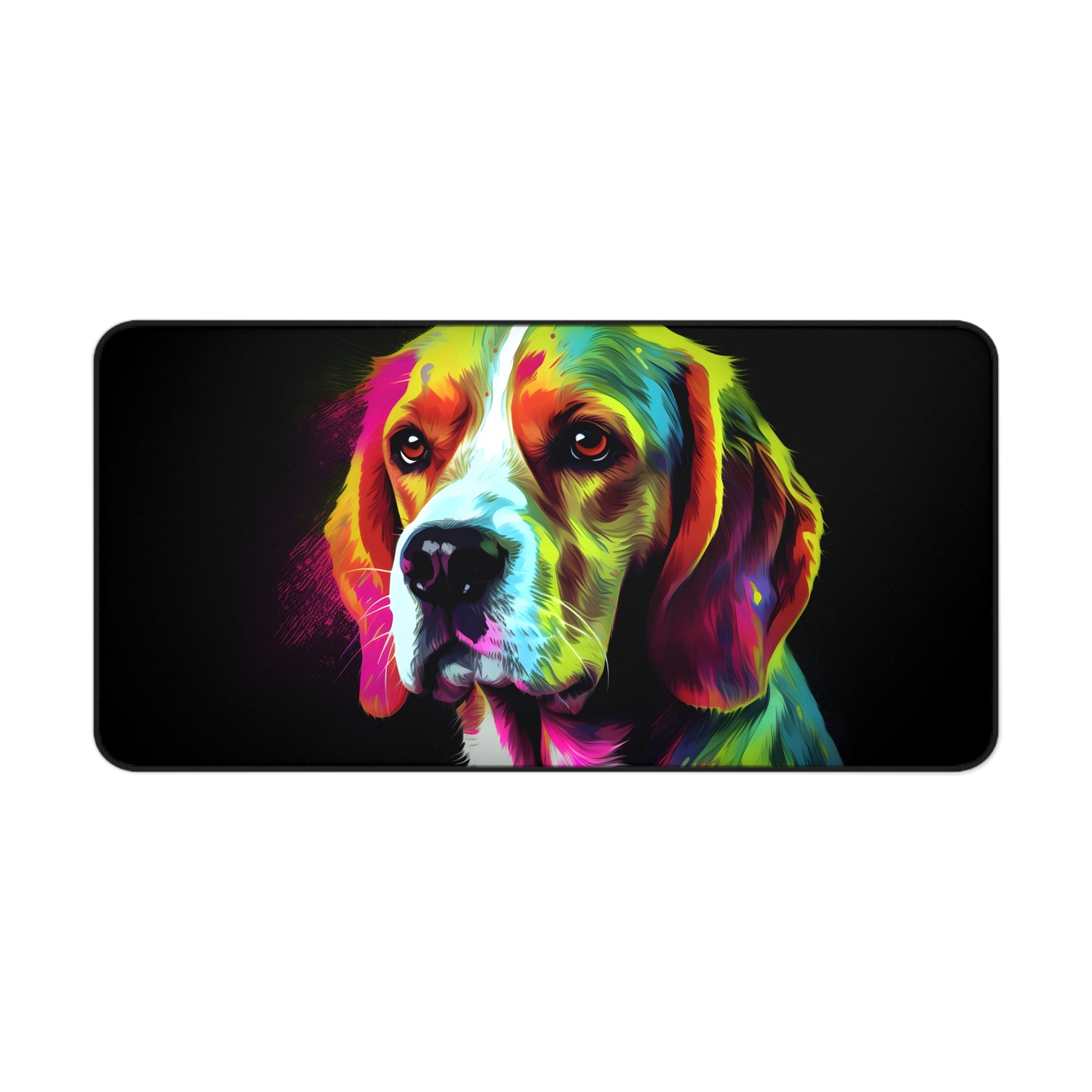 "Beagle Buddies Desk Mat - Cute dog design to brighten workspace, perfect for dog lovers, desk protector"