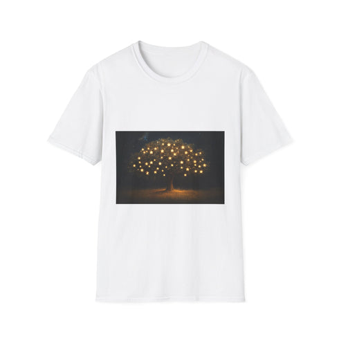Starlight Fruit Cosmic Tree Surreal Graphic Unisex Softstyle T-Shirt - View 1 | Prints With Passion