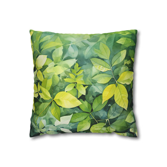 Watercolor Summer Foliage Pillowcase | Pillow Cases | All Over Print, AOP, Bed, Bedding, Home & Living, Indoor, Pillow Case, Pillow Covers, Pillows & Covers, Sublimation | Prints with Passion