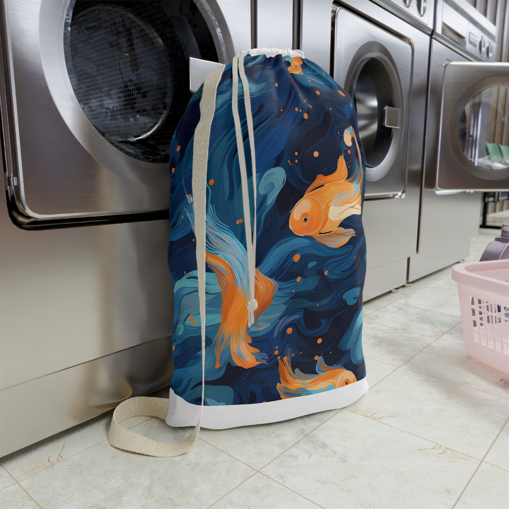 Goldfish Swim Laundry Bag | Home Decor | Accessories, All Over Print, AOP, Bags, Laundry, Sublimation | Prints with Passion