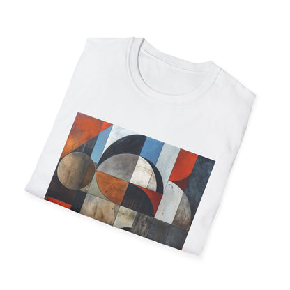 Abstract Shirt: Geometric Symphony: Interwoven Worlds T-Shirt