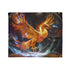 Holographic Phoenix Beneath Glass Dome Plush Fleece Throw Blanket