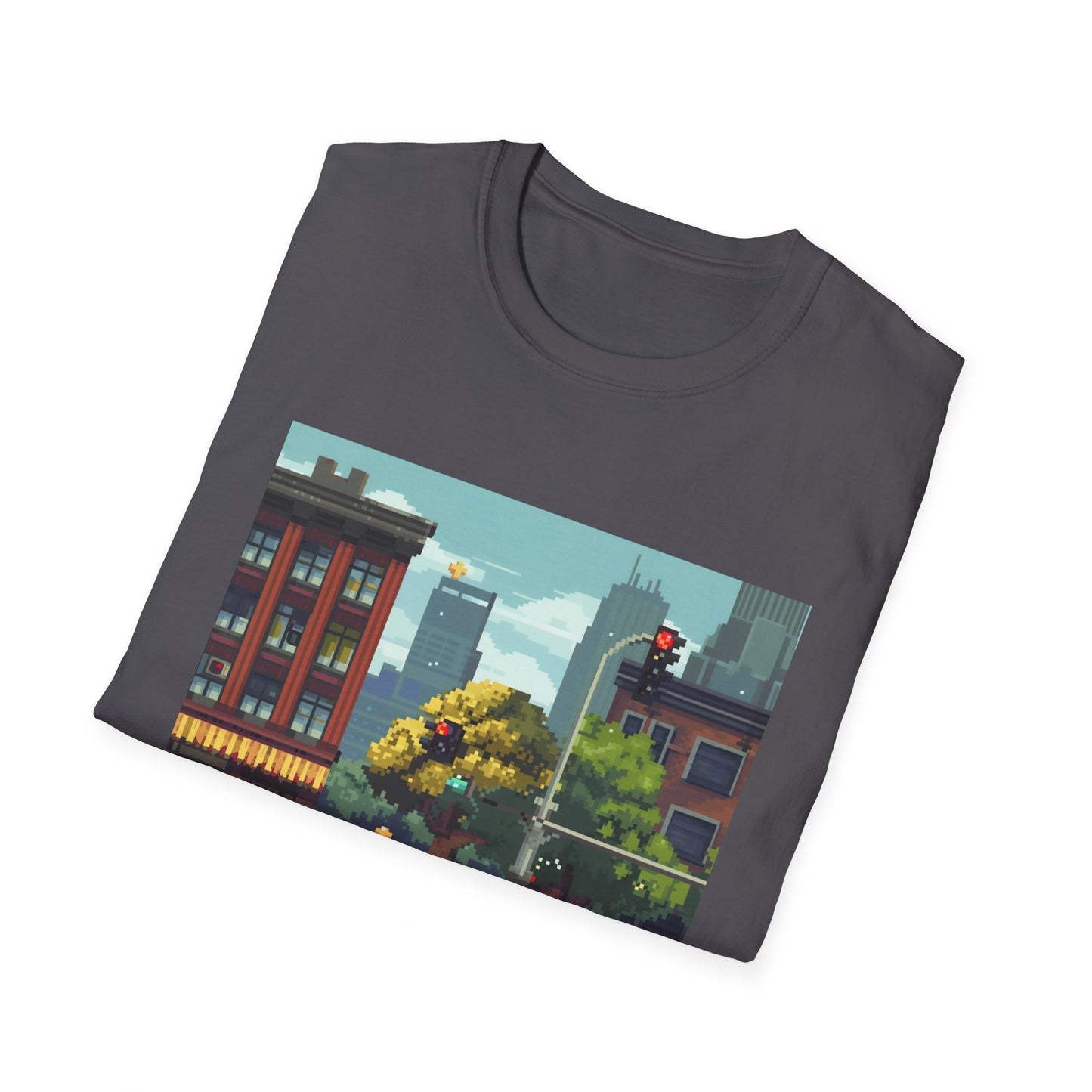 "8-Bit Blast: Classic Arcade Throwback T-Shirt with iconic pixelated graphics and bold colors, ideal for gaming enthusiasts looking to relive the golden days of arcade gaming"